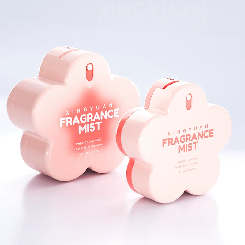 Pink Flower shape perfume bottle-1